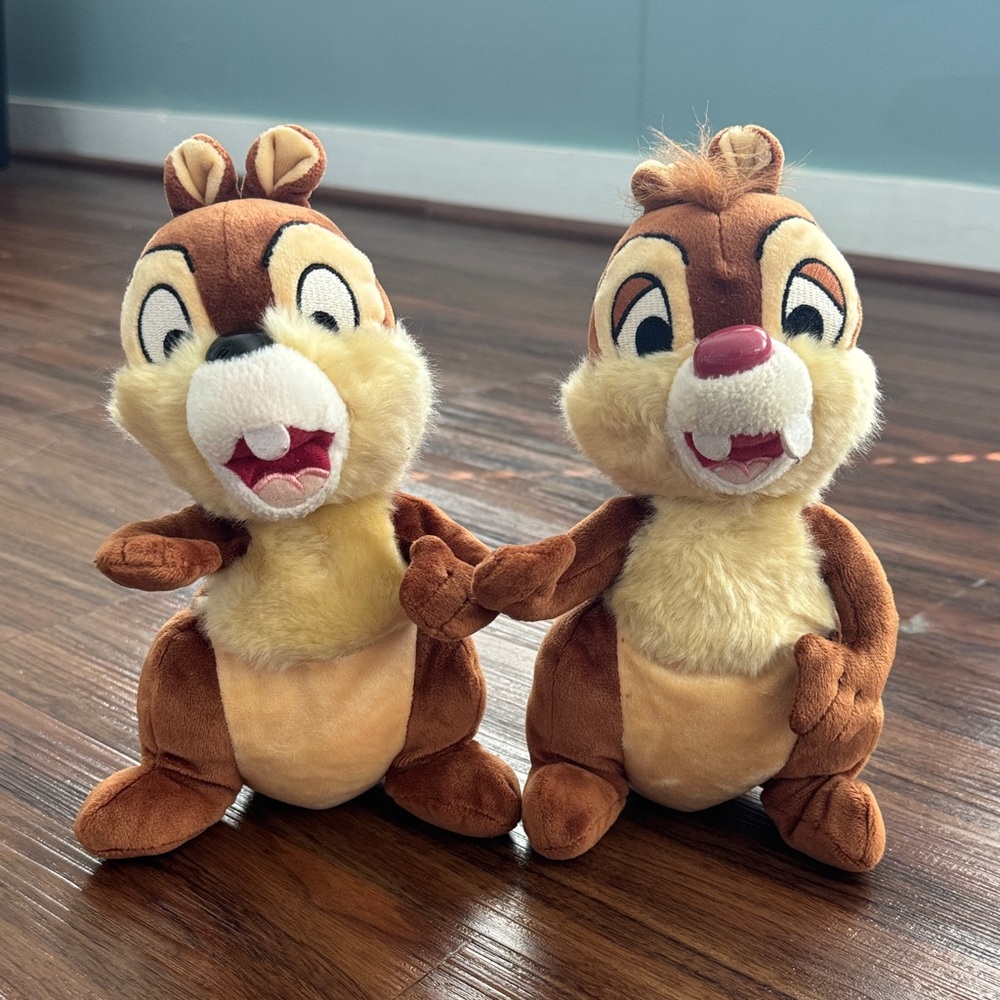 4/$45 Disney Park Chip n Dale Chipmunk 9” Plush Park Merch Bag Charm DIY